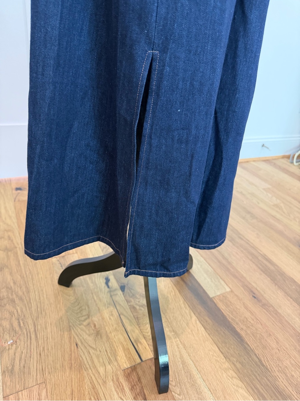 👖 Tuckernuck Dark Denim Maxi Dress - Medium 👖 Button Front & Tie Waist - Picture 10 of 16